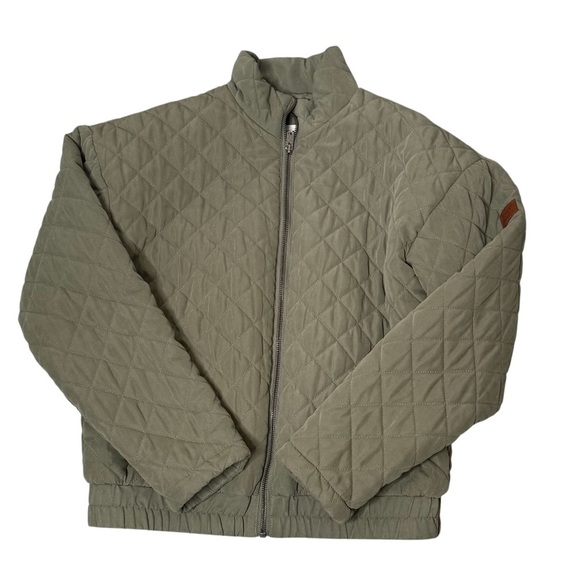 ROXY Women's PATH TO PARADISE Quilted‎ Zip Jacket - Deep Lichen Green Sz S/P - Picture 4 of 15